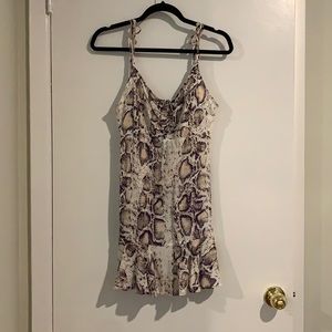 Snakeprint mini dress